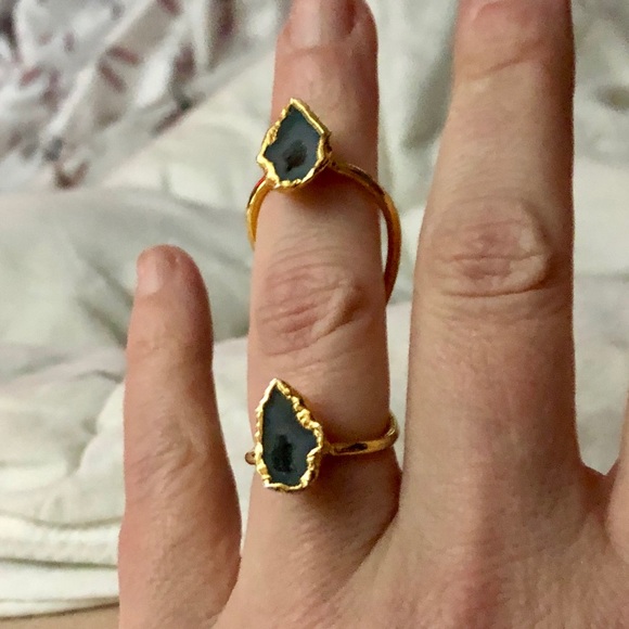 Tiny Geode Double Ring - Picture 2 of 4